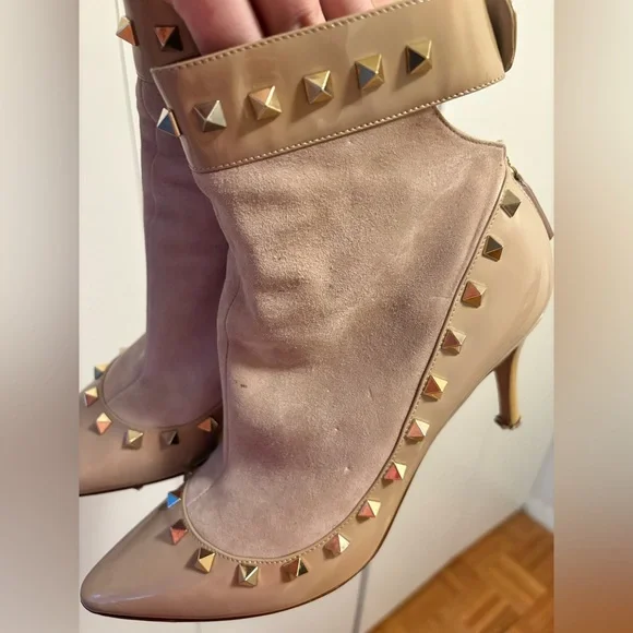 VALENTINO Garavani rockstud booties 38.5 preowned with box size 8.5 US - Picture 4 of 16